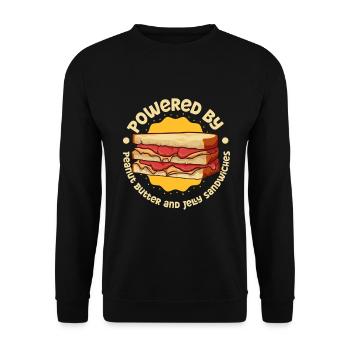 Alimenté par le beurre de cacahuète et le sandwich à la gelée - Sweat-shirt Unisexe - noir - Devant - Alina (178cm) & Michal (187cm)