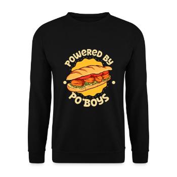Powered by Po' Boy - Unisex Pullover - Schwarz - Vorne - Alina (178cm) & Michal (187cm)