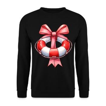 Coquette Bow Lifeguard Garde de piscine Rose - Sweat-shirt Unisexe - noir - Devant - Alina (178cm) & Michal (187cm)
