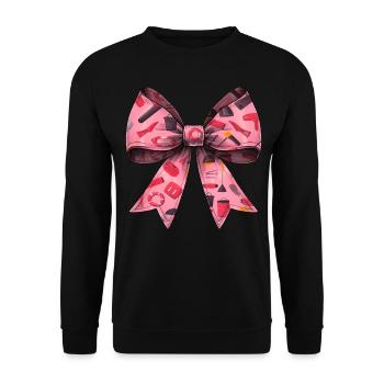Coquette Bow Lifeguard Garde de piscine Rose - Sweat-shirt Unisexe - noir - Devant - Alina (178cm) & Michal (187cm)