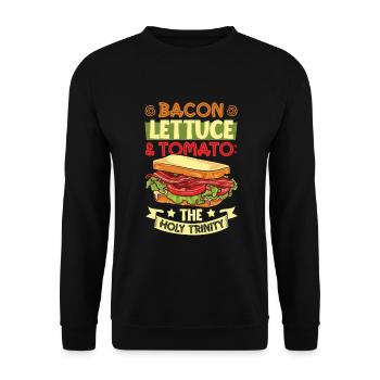 Die heiligen drei - BLT sandwich - Unisex Pullover - Schwarz - Vorne - Alina (178cm) & Michal (187cm)