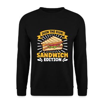 Rejoignez le Club - Club Sandwich - Sweat-shirt Unisexe - noir - Devant - Alina (178cm) & Michal (187cm)