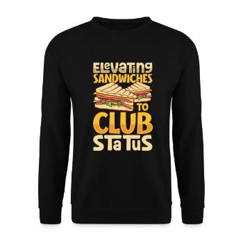 Club Sandwich - Unisex Pullover - Schwarz - Vorne - Alina (178cm) & Michal (187cm)