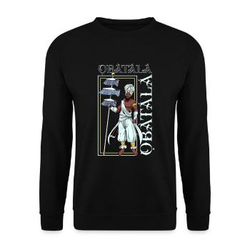 Yoruba Gott - Obatala - Unisex Pullover - Schwarz - Vorne - Alina (178cm) & Michal (187cm)
