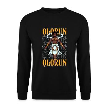 Yoruba Gott - Olorun - Unisex Pullover - Schwarz - Vorne - Alina (178cm) & Michal (187cm)