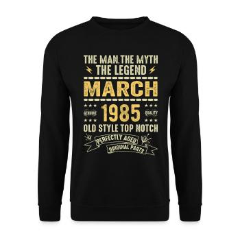 March 1985 Jubilee 1985 - Legends March 1985 - Unisex Sweatshirt - black - Front - Alina (178cm) & Michal (187cm)