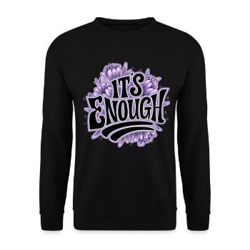 Assez : des motifs floraux expressifs en plein milieu - Sweat-shirt Unisexe - noir - Devant - Alina (178cm) & Michal (187cm)