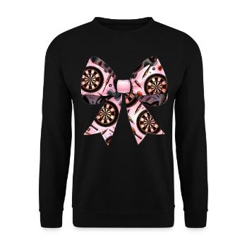 Coquette arc fléchettes joueur jeu de fléchettes motif - Sweat-shirt Unisexe - noir - Devant - Alina (178cm) & Michal (187cm)