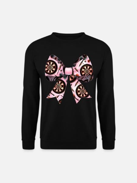 Coquette Bogen Darts Spieler Dartscheibe Muster - Unisex Pullover - Schwarz
