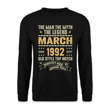 Mars 1992 Jubilé 1992 - Légendes Mars 1992 - Sweat-shirt Unisexe - noir - Devant - Alina (178cm) & Michal (187cm)
