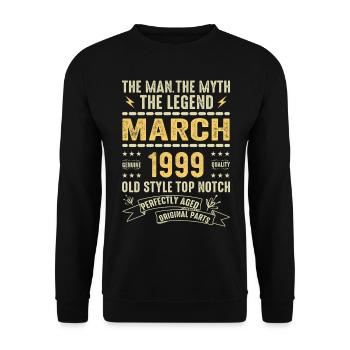 March 1999 Jubilee 1999 - Legends March 1999 - Unisex Sweatshirt - black - Front - Alina (178cm) & Michal (187cm)