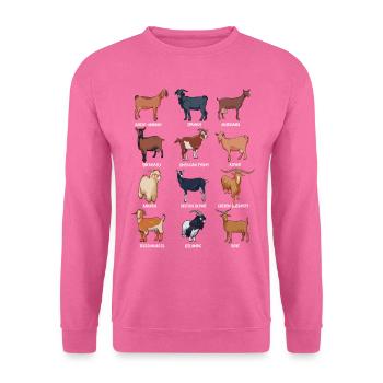 Verschiedene Kawaii Ziegen - Unisex Pullover - Pink - Vorne