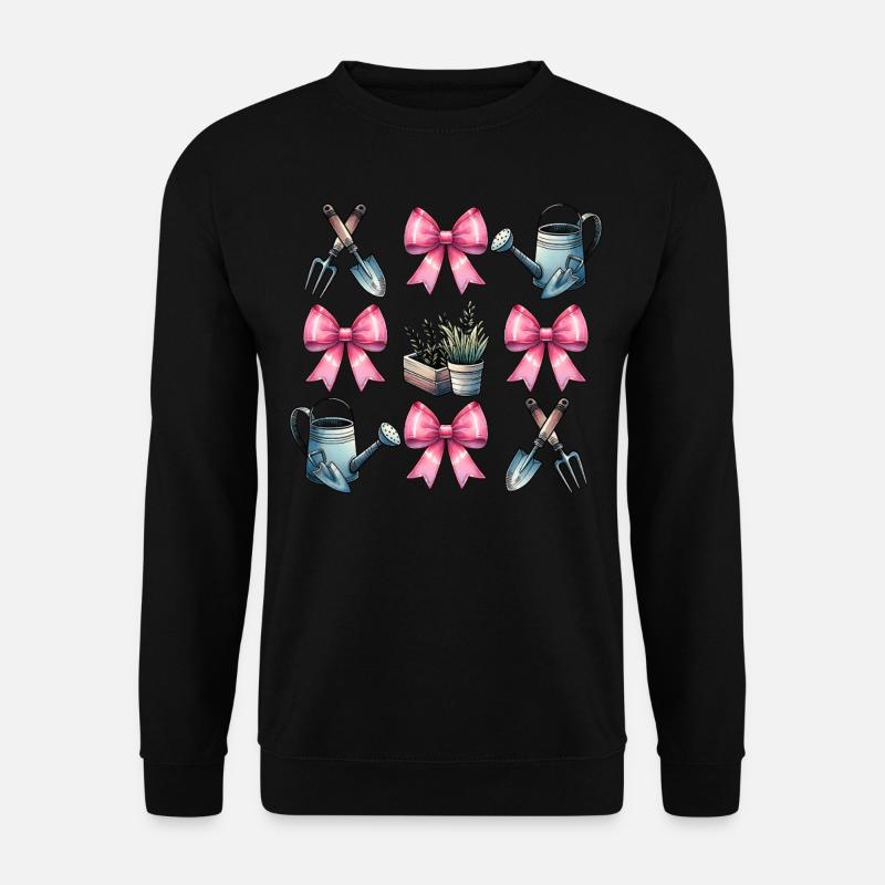 Coquette Bow Gardening Gardener Tools - Unisex Sweatshirt - black