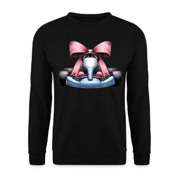 Coquette Bow Go Kart Racer Kart Fête des Mères Rose - Sweat-shirt Unisexe - noir - Devant - Alina (178cm) & Michal (187cm)