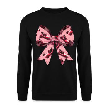 Coquette Bow Go Kart Racer Kart Mothers Day - Unisex Pullover - Schwarz - Vorne - Alina (178cm) & Michal (187cm)