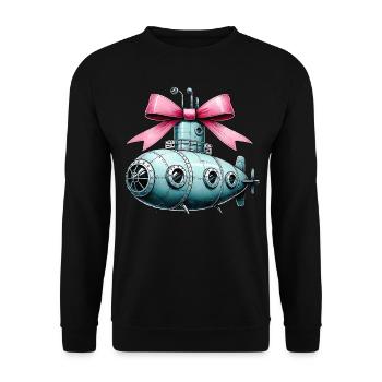 Coquette Bow Sous-marin Fête des Mères Pink Bow Mom - Sweat-shirt Unisexe - noir - Devant - Alina (178cm) & Michal (187cm)