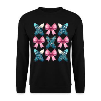 Coquette Bogen Surfen Mütter Tag Surfboarder - Unisex Pullover - Schwarz - Vorne - Alina (178cm) & Michal (187cm)