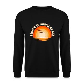 I'm fleeing to Maracas Bay - Unisex Sweatshirt - black - Front - Alina (178cm) & Michal (187cm)