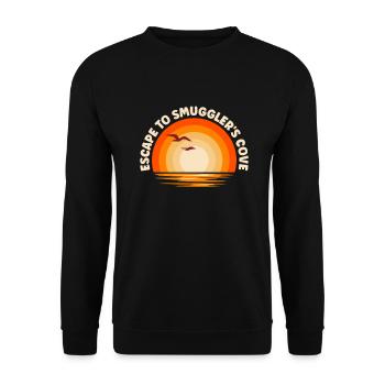 I'm fleeing to Smuggler's Cove - Unisex Sweatshirt - black - Front - Alina (178cm) & Michal (187cm)