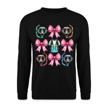 Coquette Bow Schnorcheln Schnorchel Mütter Tag - Unisex Pullover - Schwarz - Vorne - Alina (178cm) & Michal (187cm)