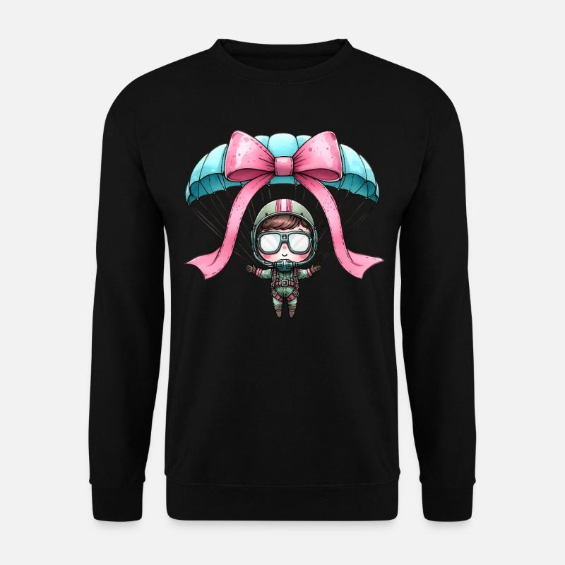 Coquette Bow Skydiving - Unisex Sweatshirt - black