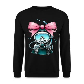 Coquette Arche Plongée Maman Plongeur Snorkel - Sweat-shirt Unisexe - noir - Devant - Alina (178cm) & Michal (187cm)