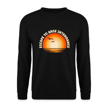 Je fuis vers Anse Intendance - Sweat-shirt Unisexe - noir - Devant - Alina (178cm) & Michal (187cm)
