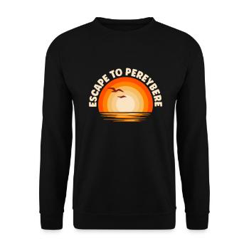 I'm fleeing to Pereybere - Unisex Sweatshirt - black - Front - Alina (178cm) & Michal (187cm)