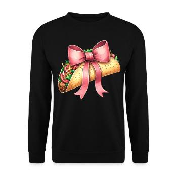 Coquette Bow Tacos Cuisine Mexicaine Ruban Rose - Sweat-shirt Unisexe - noir - Devant - Alina (178cm) & Michal (187cm)