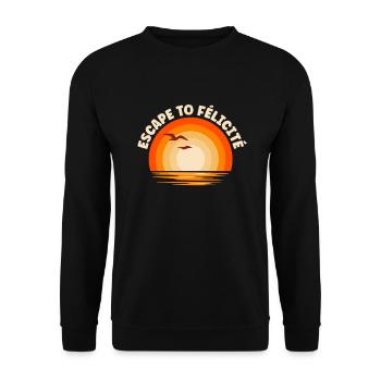 Je fuis vers Félicité - Sweat-shirt Unisexe - noir - Devant - Alina (178cm) & Michal (187cm)