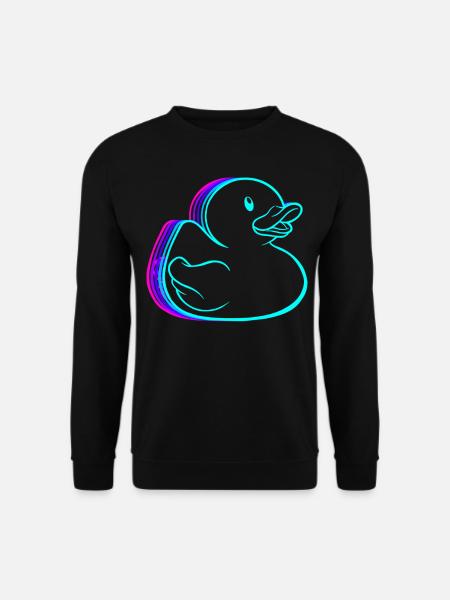 Retro Rubber Duck Ducky Vaporwave - Unisex Sweatshirt - black