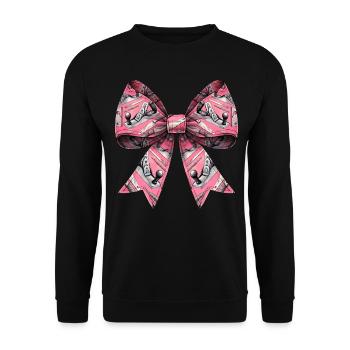 Coquette Bow Holzbearbeitung Holzarbeiter - Unisex Pullover - Schwarz - Vorne - Alina (178cm) & Michal (187cm)