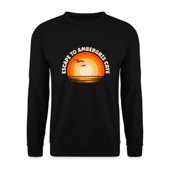 Ich fliehe nach Ambergris Caye - Unisex Pullover - Schwarz - Vorne - Alina (178cm) & Michal (187cm)