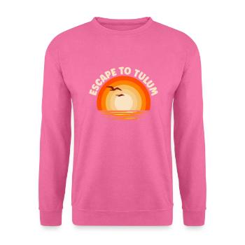 Ich fliehe nach Tulum - Unisex Pullover - Pink - Vorne