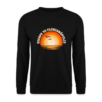 Ich fliehe nach Florianópolis - Unisex Pullover - Schwarz - Vorne - Alina (178cm) & Michal (187cm)