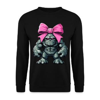 Coquettish Bow Golem Jewish Folklore Jew Mom - Unisex Sweatshirt - black - Front - Alina (178cm) & Michal (187cm)