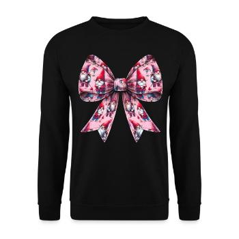 Coquette Bogen Gnom St. Patricks Day Kobold - Unisex Pullover - Schwarz - Vorne - Alina (178cm) & Michal (187cm)