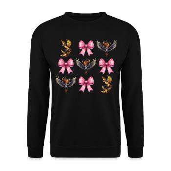 Arc Coquet Phoenix Mythical Eagle Vieux - Sweat-shirt Unisexe - noir - Devant - Alina (178cm) & Michal (187cm)