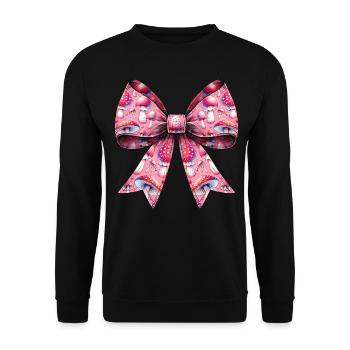 Coquette Arc Champignon Chasse Cottagecore Mycologie - Sweat-shirt Unisexe - noir - Devant - Alina (178cm) & Michal (187cm)
