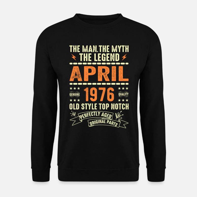 april 1976, APRIL 1976 - Unisex Pullover - Schwarz