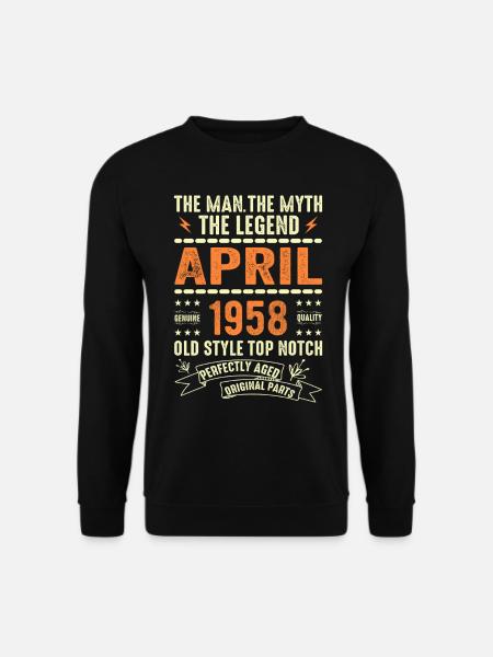 Avril 1958, AVRIL 1958 - Sweat-shirt Unisexe - noir