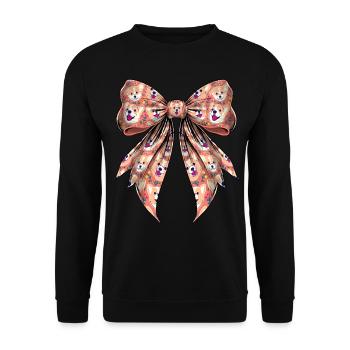 Coquette Bow Cute Welsh Pembroke Corgi - Unisex Sweatshirt - black - Front - Alina (178cm) & Michal (187cm)