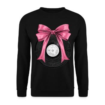Tourne-disque vinyle Coquette Bow - Sweat-shirt Unisexe - noir - Devant - Alina (178cm) & Michal (187cm)