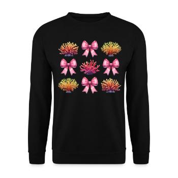 Coquette Arc Récif de Corail Mer Océan Fille - Sweat-shirt Unisexe - noir - Devant - Alina (178cm) & Michal (187cm)