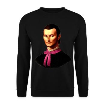 Kokette Schleife Machiavelli Der Prinz Mädchen - Unisex Pullover - Schwarz - Vorne - Alina (178cm) & Michal (187cm)