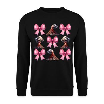 Coquette Arche Volcan Géologie Magma Lava Maman Fille - Sweat-shirt Unisexe - noir - Devant - Alina (178cm) & Michal (187cm)