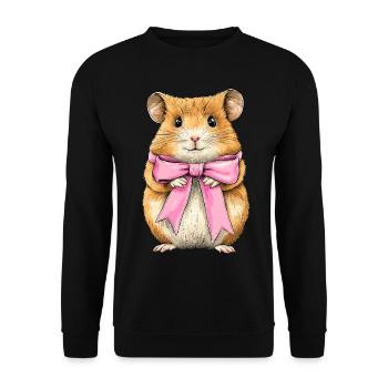Coquette Arc Hamster Mignon Hammy Maman Mères - Sweat-shirt Unisexe - noir - Devant - Alina (178cm) & Michal (187cm)