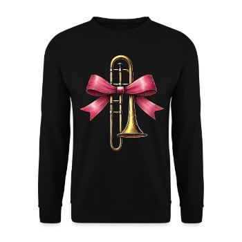 Coquette Archet Trombone Fille Tromboniste Maman - Sweat-shirt Unisexe - noir - Devant - Alina (178cm) & Michal (187cm)