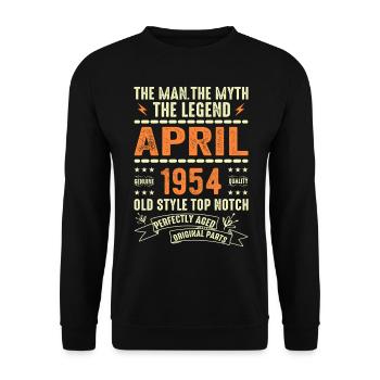 April 1954, APRIL 1954 - Unisex Sweatshirt - black - Front - Alina (178cm) & Michal (187cm)