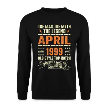 april 1999, APRIL 1999 - Unisex Pullover - Schwarz - Vorne - Alina (178cm) & Michal (187cm)